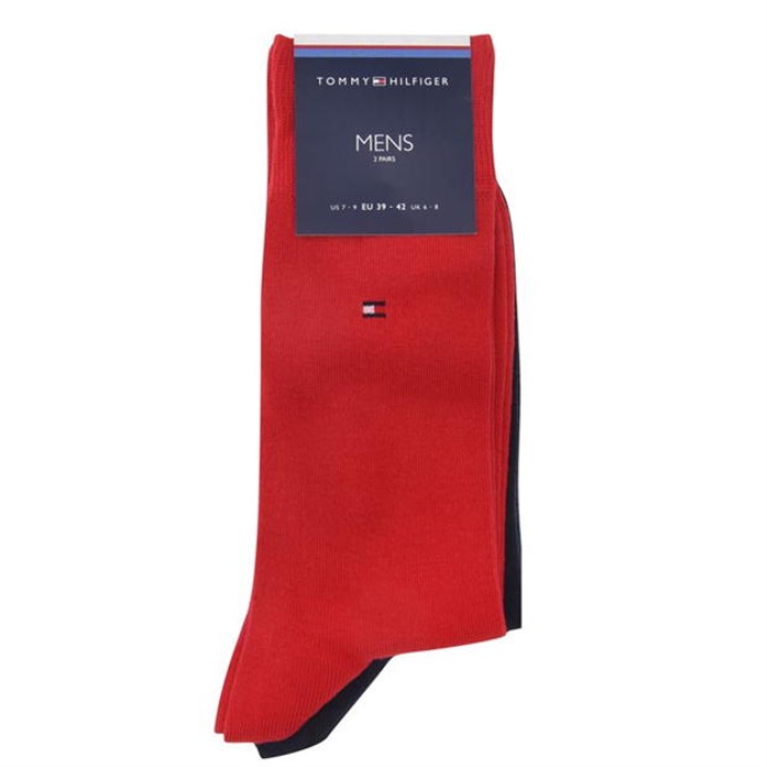 2 Pak Klassiske Sokker Tommy Hilfiger Danmark Flerfarvede