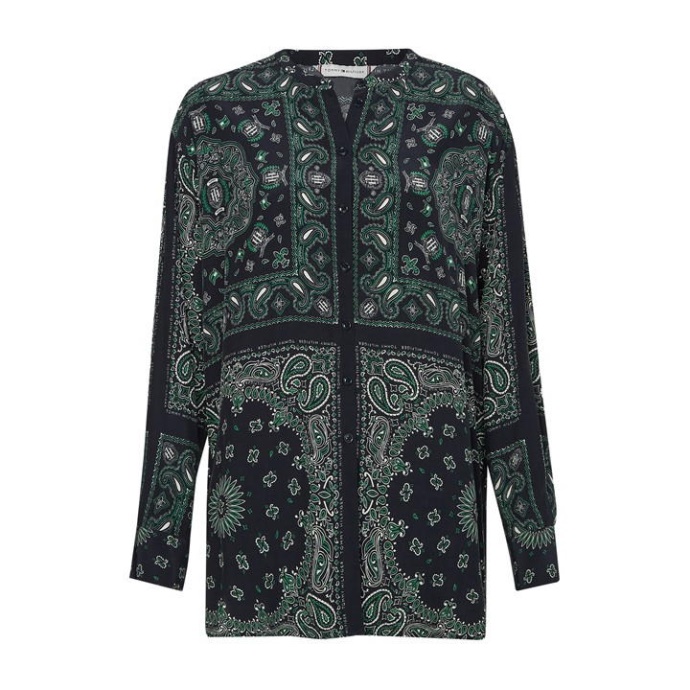 Bandana Vis Afslappet Bluse Ls Bandana 0g2 Tommy Hilfiger Danmark