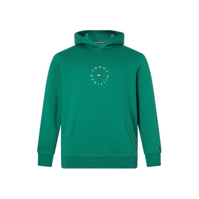 Btr Grafisk Hættetrøje Alaskan Grøn Tommy Hilfiger Danmark