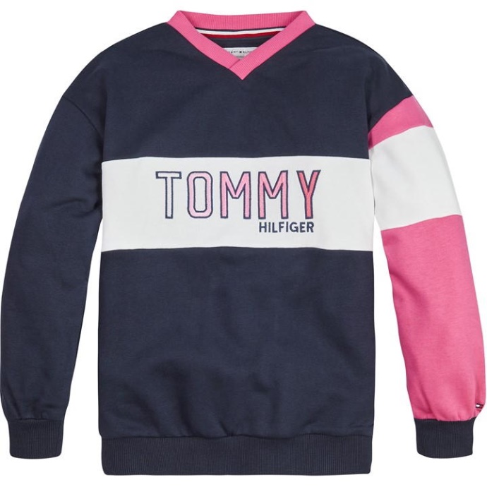 Colorblock Tommy Sweatshirt Desert Sky 0gy Tommy Hilfiger Danmark