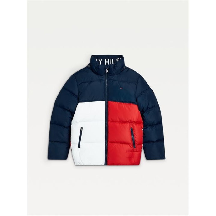 Essential Dunjakke Colourblock Tommy Hilfiger Danmark