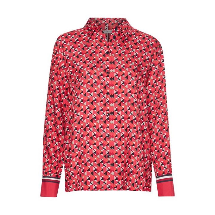 Geometrisk Bluse Tommy Hilfiger Danmark Island Geo