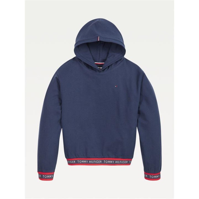 Spædbørn Logo Hættetrøje Twilight Marineblå Tommy Hilfiger Danmark