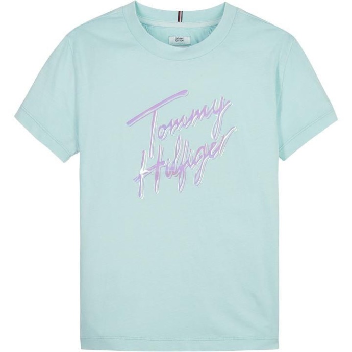 Junior Script T-shirt Cut Frstlue Tommy Hilfiger Danmark