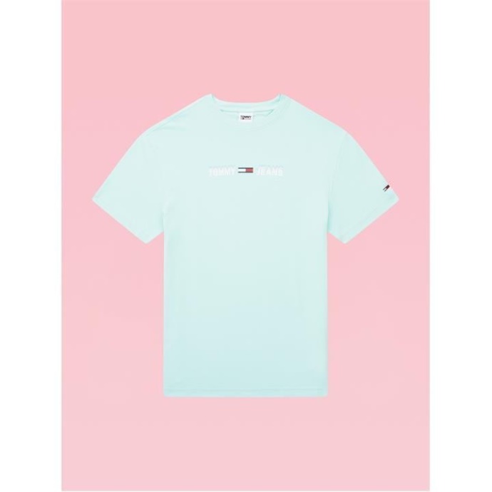 Lineær Logo T-shirt Aqua Csp Tommy Hilfiger Danmark