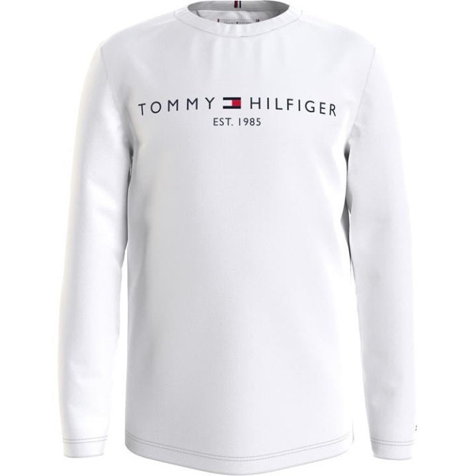 Langærmet Essential T-shirt Tommy Hilfiger Danmark Hvid Ybr