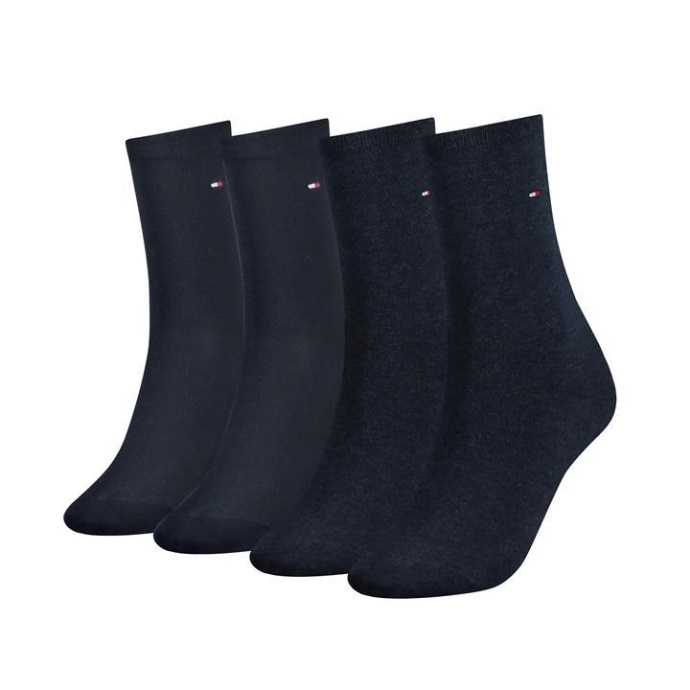 Pack Crew Sokker Jeans/blå Tommy Hilfiger Danmark