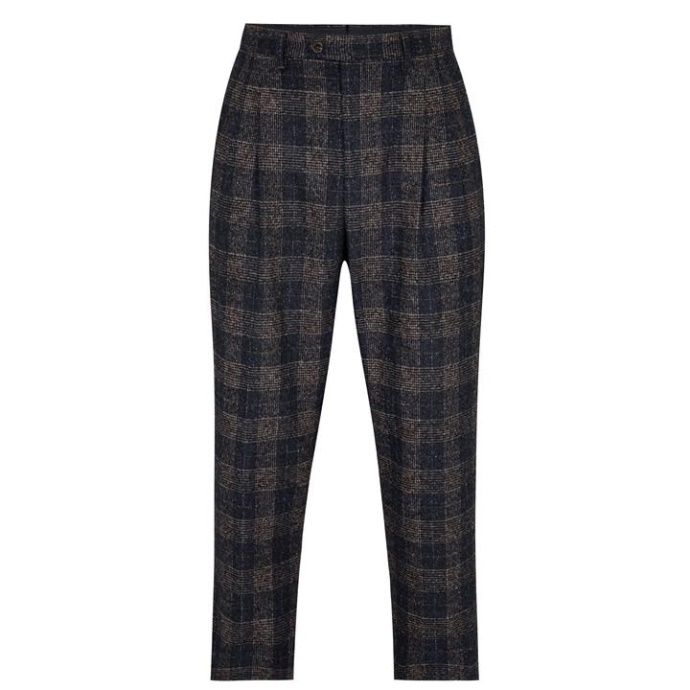 Prince Of Wales Bukser Marineblå Tommy Hilfiger Danmark