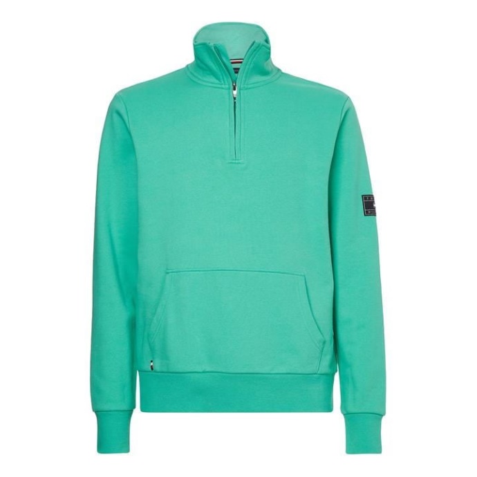 Genbrugsbomuld Lynlås Mock Aloha Grøn L3l Tommy Hilfiger Danmark