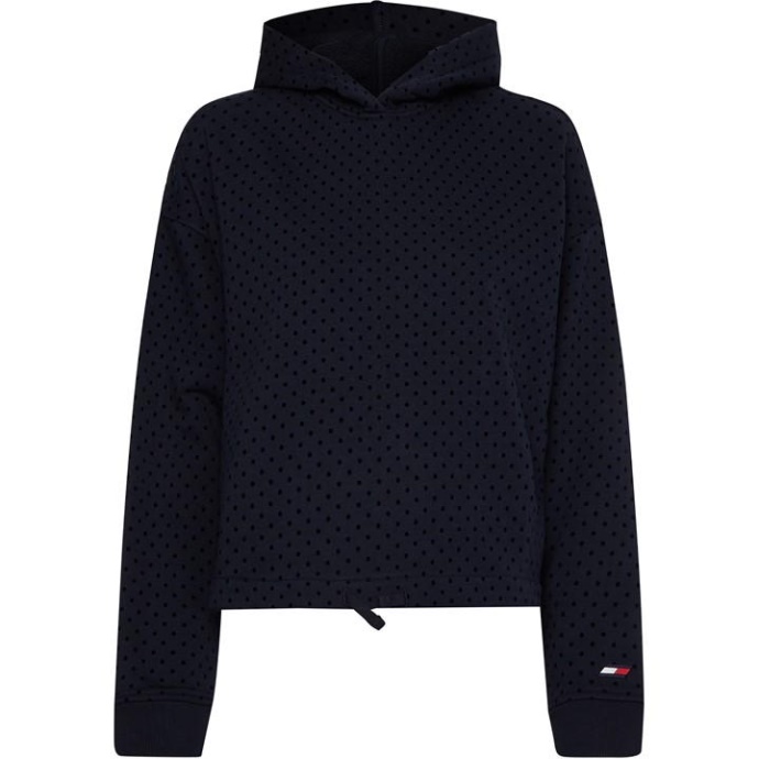 Afslappet Polkaprikket Hættetrøje Tommy Hilfiger Danmark Desert Sky Prikker