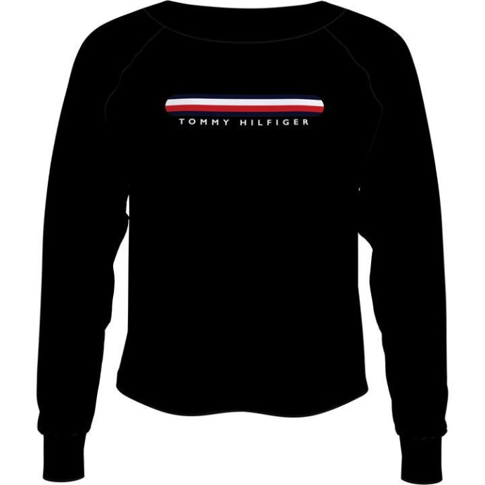 Seacell Crew Neck Sweater Sort Tommy Hilfiger Danmark