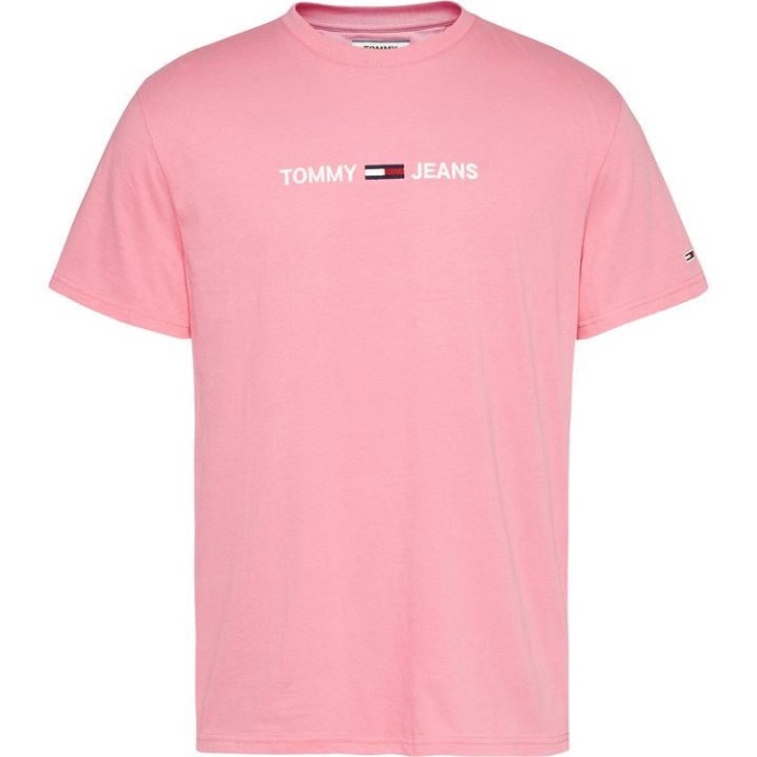 Lige Logo T-shirt Tib Rosenrød Tommy Hilfiger Danmark