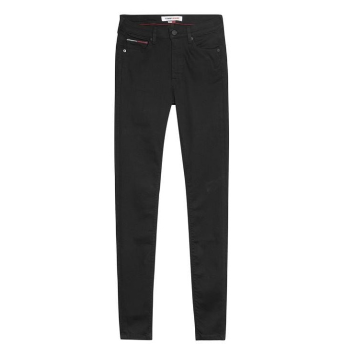 Sylvia High Rise Super Skinny Jeans Tommy Hilfiger Danmark 1bz Staten Sort