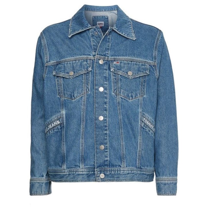 Tj Archv Overszd Dnm Jckt Bf8032 Blå Denim Tommy Hilfiger Danmark