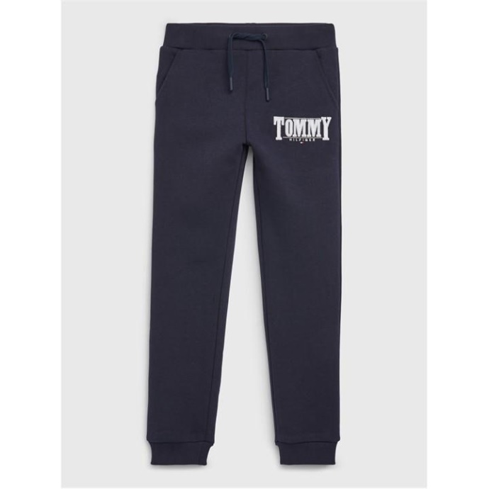 Tommy Sateen Logo Joggingbukser Desert Sky Dw5 Tommy Hilfiger Danmark