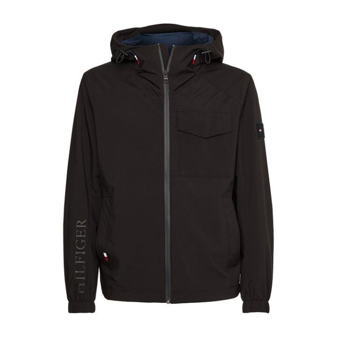 Teknisk Hættejakke Sort Bds Tommy Hilfiger Danmark