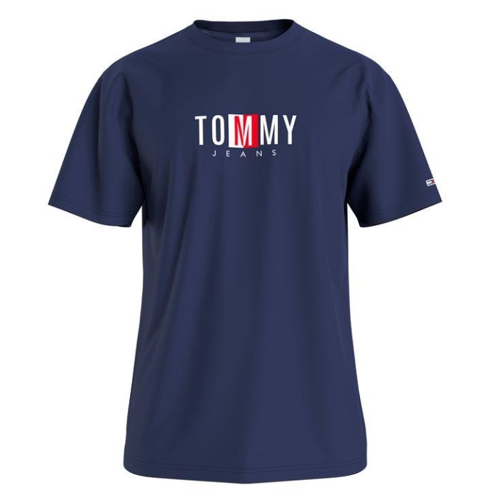 Tidløs Tommy T Shirt Marineblå C87 Tommy Hilfiger Danmark