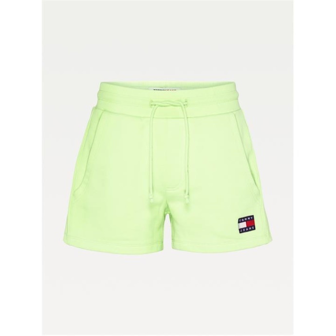 Tommy Badge Sweatshorts Falmet Lime Lt3 Tommy Hilfiger Danmark