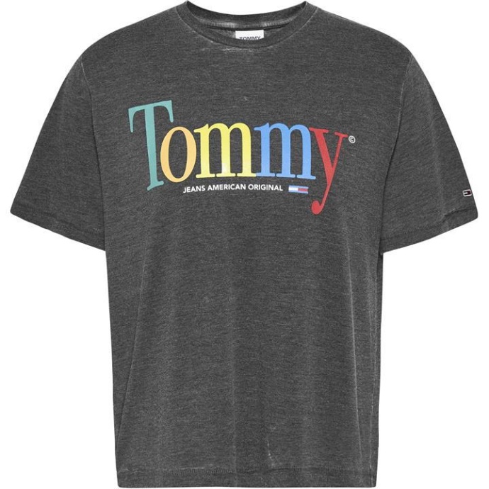 Tommy Hilfiger Danmark Sort Bds Tommy Afslappet Farve T-shirt