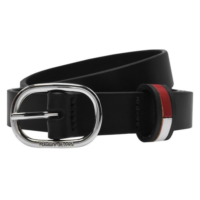 Tommy Hilfiger Danmark Sort Bds Casual Ovalt Bælte