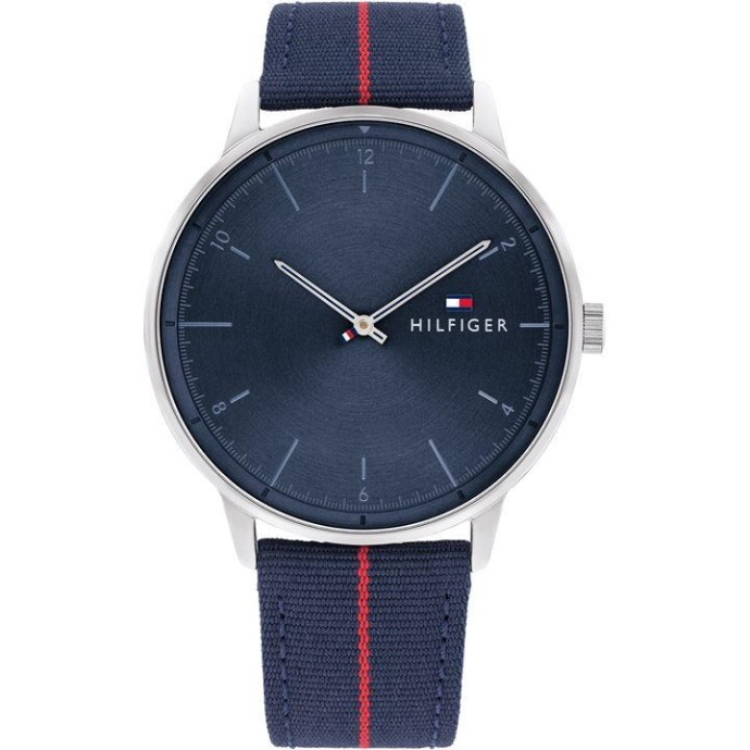Tommy Hilfiger Danmark Blå/sølv Herrer Tommy Hilfiger Danmark Navy Nato Rem Ur
