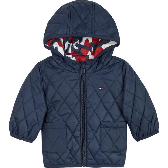 Tommy Hilfiger Danmark C87 Twnavy Tommy Hilfiger Danmark Baby Vendbar Jakke Til Babyer