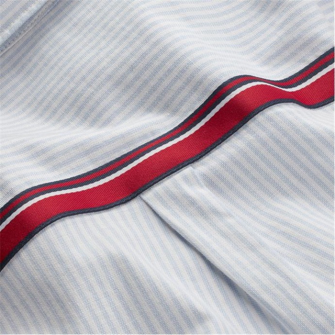 Tommy Hilfiger Danmark Rolig Blå Stribet Kjole Juniorpiger