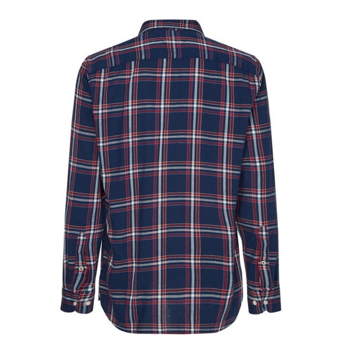 Tommy Hilfiger Danmark Carbon Navy Rød Tommy Flex Dobby Shr Sn21