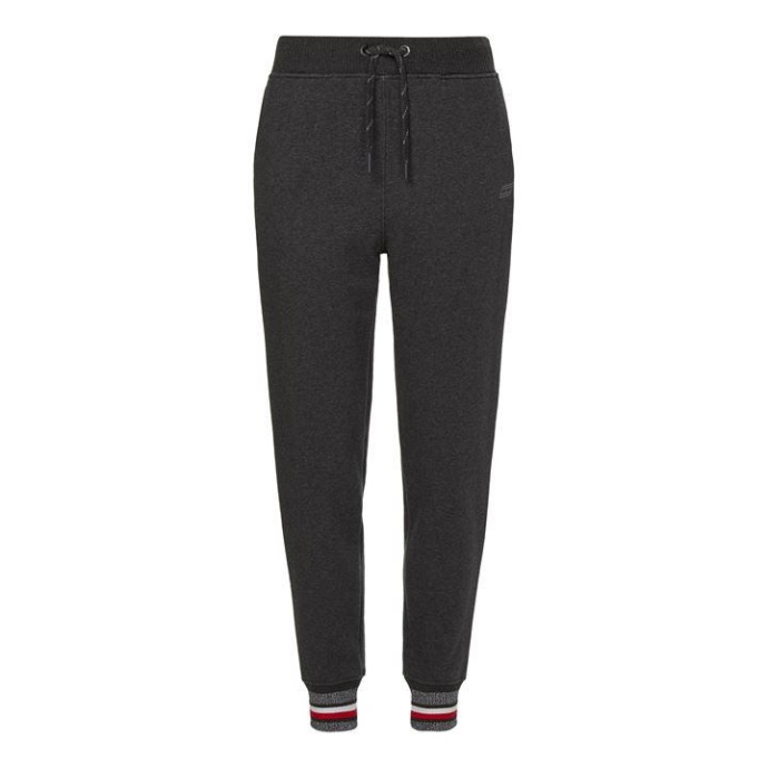 Tommy Hilfiger Danmark Mørkegrå Hthr Lurex Afslappede Joggingbukser