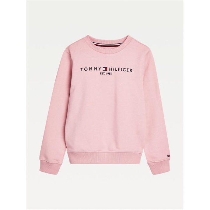 Tommy Hilfiger Danmark Essential Sweater Med Rund Hals Til Babyer Bleg Primula Tommy Hilfiger Danmark