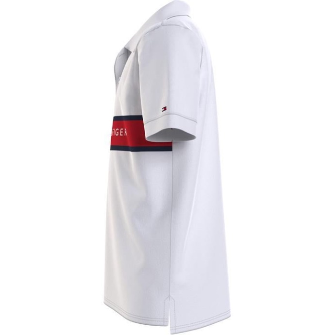 Tommy Hilfiger Danmark Flag Polo Børn Hvid Ybr Tommy Hilfiger Danmark