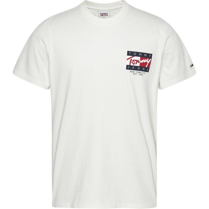 Tommy Hilfiger Danmark Elfenben Ybi Vintage Flag T-shirt