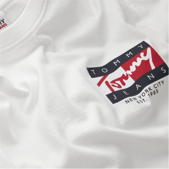 Tommy Hilfiger Danmark Elfenben Ybi Vintage Flag T-shirt
