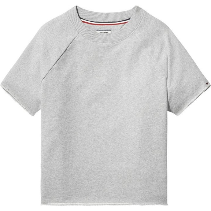 Tommy Hilfiger Danmark Lysegrå Tommy Jeans Kortærmet Sweat