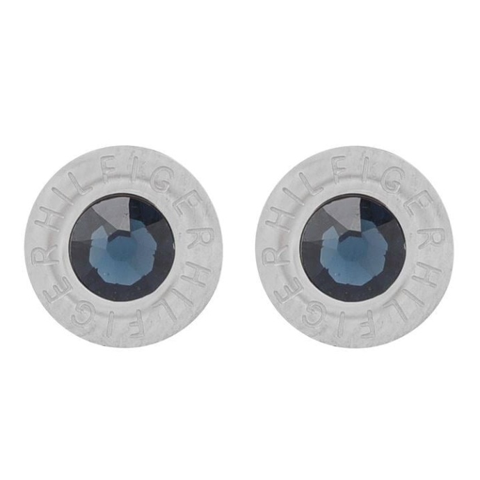 Tommy Hilfiger Danmark Logo Perle Nitter Blå/sølv Tommy Hilfiger Danmark