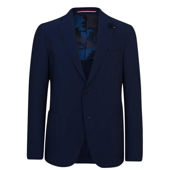 Tommy Hilfiger Danmark Navy Seersucker Blazer