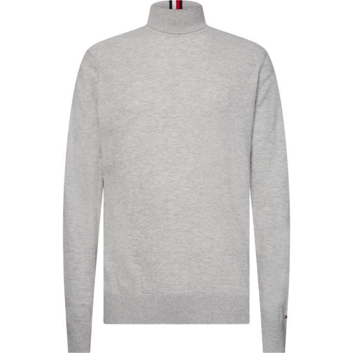 Tommy Hilfiger Danmark P9v Hthrgrey Icon Roll Neck Sweater