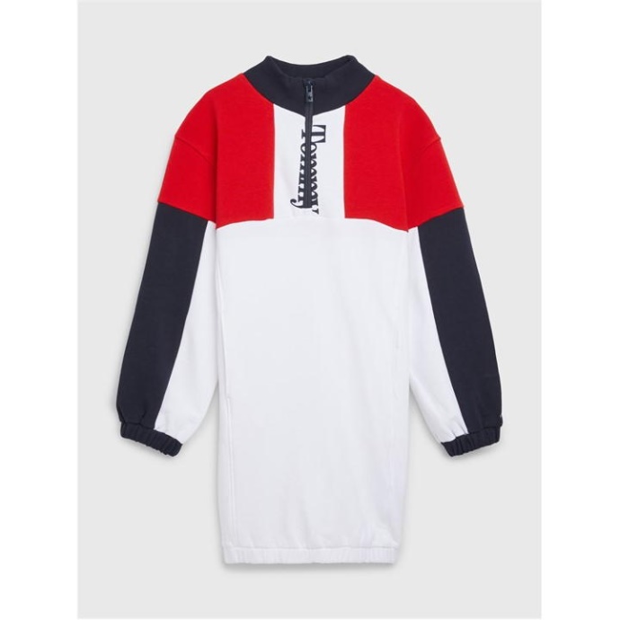 Tommy Hilfiger Danmark Rwb 0k4 Colorblock Sweat Kjole