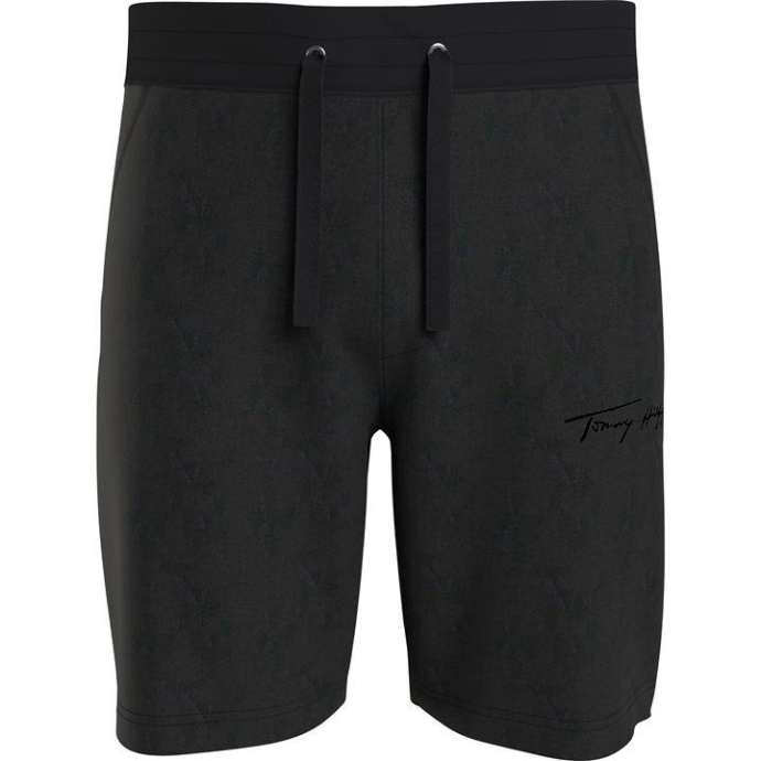 Tommy Hilfiger Danmark Signatur Shorts Herre Bds Sort Tommy Hilfiger Danmark