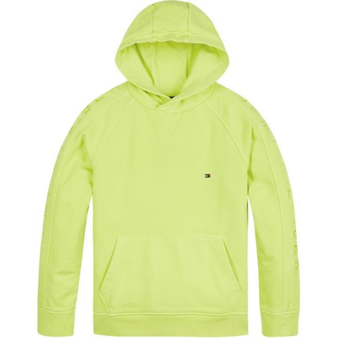 Tommy Hilfiger Danmark ærme Kunst Hættetrøje Tommy Hilfiger Danmark Sur Lime