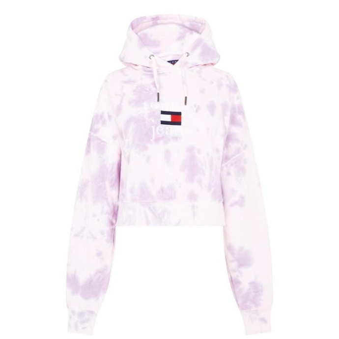 Tommy Hilfiger Danmark Tie Dye Hættetrøje Dame Tommy Hilfiger Danmark Pink