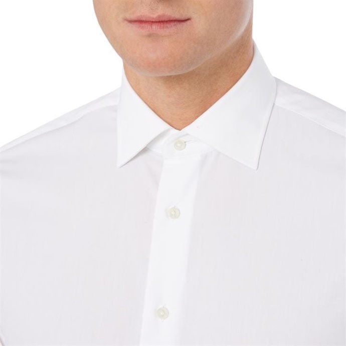 Tommy Hilfiger Danmark Hvid Regular Fit Poplin Skjorte