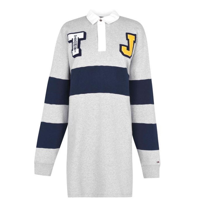 Tommy Jeans Rugbykjole Tommy Hilfiger Danmark Lysegrå
