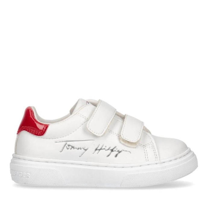 Tommy Krystal Velcro Cg24 Hvid Y003 Tommy Hilfiger Danmark