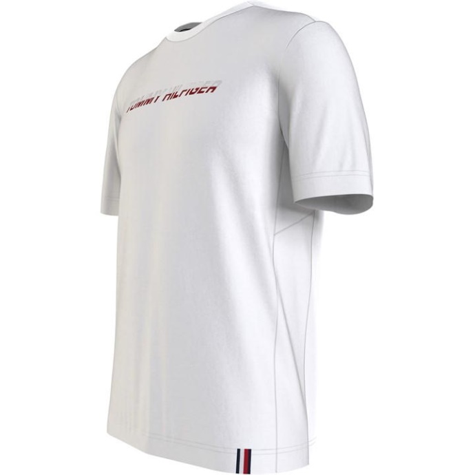 Tommy Sport Grafisk Kortærmet T-shirt Herre Hvid Tommy Hilfiger Danmark